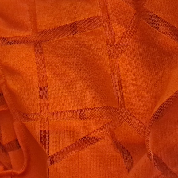 CURVE Summer Babe Midi Orange Long Sheer Transparent Dress - Picture 6 of 11